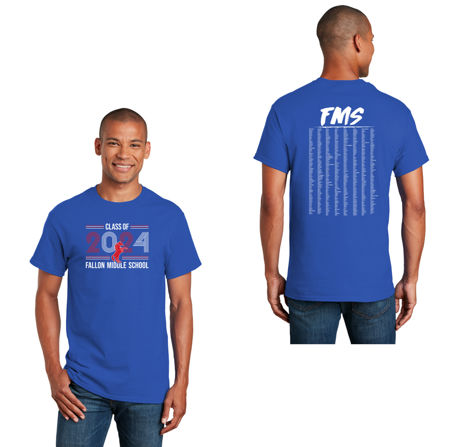 Fallon Middle School Graduation Store-Adult Unisex T-Shirt 2024 Stripes