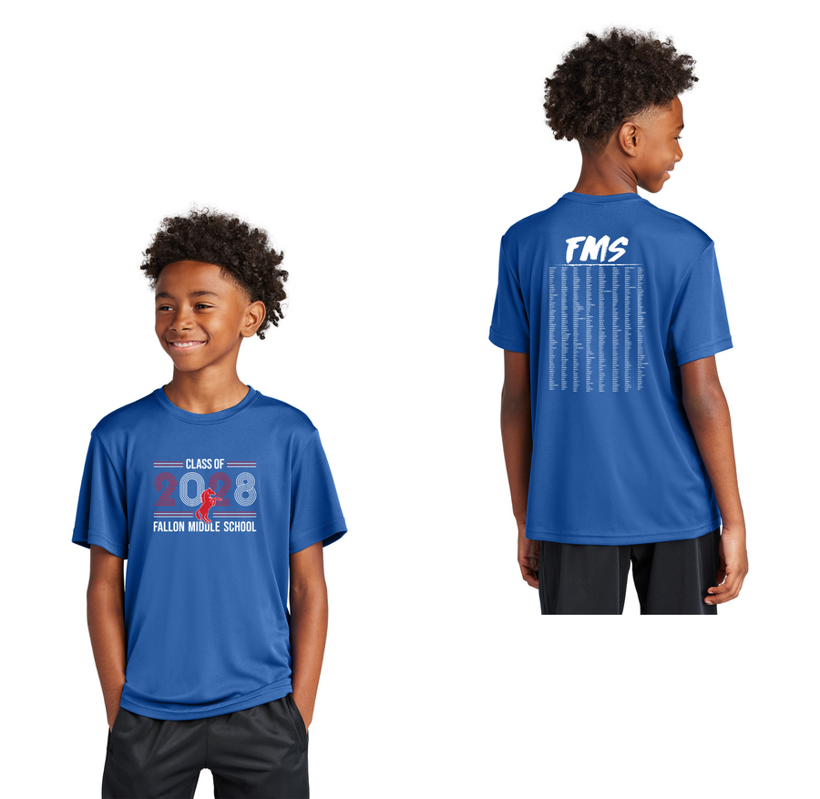 Fallon Middle School Graduation Store-Youth Unisex Dri-Fit Shirt 2028 Stripes