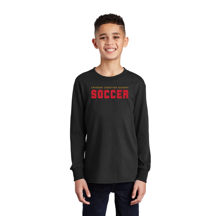 Covenant Christian Academy Spirit Wear 2023-24 On-Demand-Youth Unisex Port & Company Long Sleeve Shirt Soccer