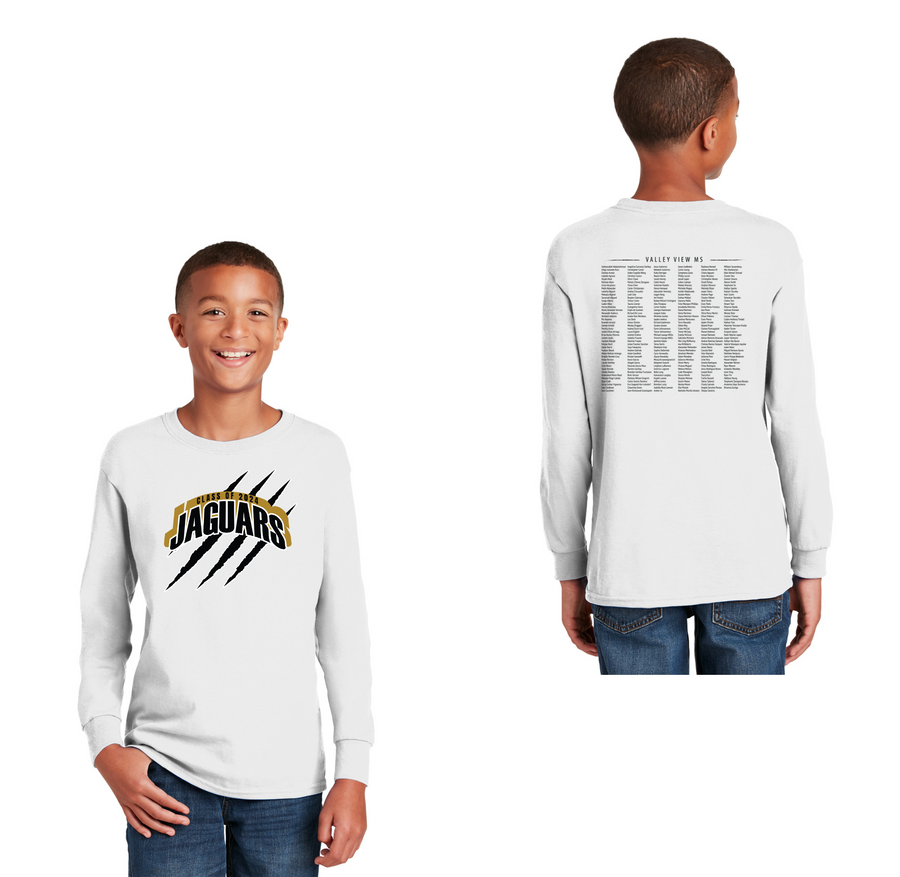 Valley View Middle School On-Demand Spirit Wear-Youth Unisex Long Sleeve Tee 8th Grade