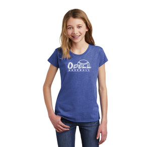 Odell Rec Sports Store 2024 On-Demand-Girls Premium Tee Baseball Logo