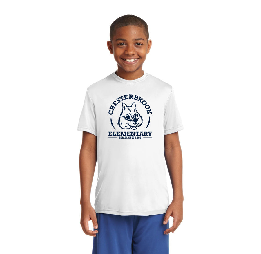 Chesterbrook Elementary Spirit Wear 2024 On-Demand-Youth Unisex Dri-Fit Shirt Navy Logo