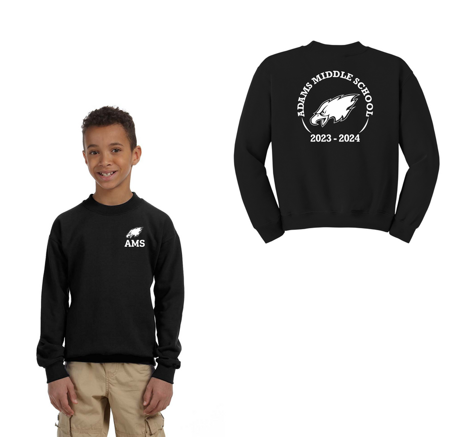 Adams Middle School Spring Spirit Wear 2024-Youth Unisex Crewneck Sweatshirt