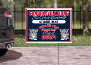 Buckland Mills Class of 2024 5th Grade Grad Signs-Yard Sign w/ Stake + Personalized Name