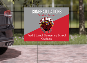 Jaindl Elementary 5th Grade Grad Signs 2024 On-Demand-Yard Sign w/ Stake + Personalized Name