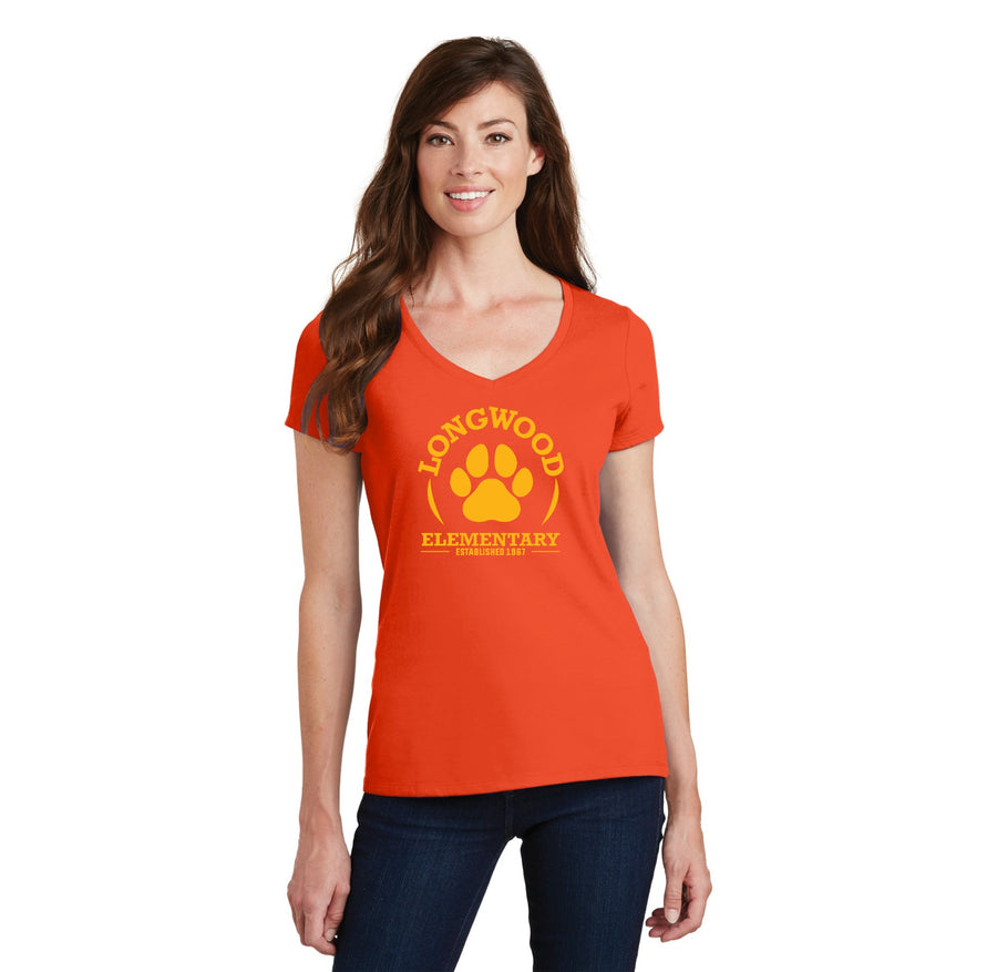 Longwood Elementary Spirit Wear Spring 2024 On-Demand-Women's Fan Favorite V-Neck Tee