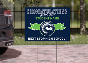 DeSana Middle School 8th Grade Grad Signs 2024 On-Demand-Yard Sign w/ Stake + Personalized Name