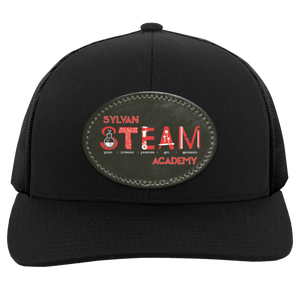 Sylvan STEAM Academy Spirit Wear 2024/25 On-Demand-104C Trucker Snap Back - Patch Oval Red Logo