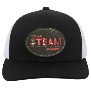 Sylvan STEAM Academy Spirit Wear 2024/25 On-Demand-104C Trucker Snap Back - Patch Oval Red Logo