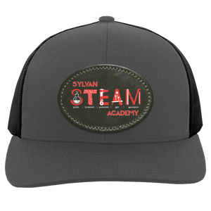 Sylvan STEAM Academy Spirit Wear 2024/25 On-Demand-104C Trucker Snap Back - Patch Oval Red Logo