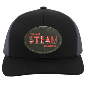 Sylvan STEAM Academy Spirit Wear 2024/25 On-Demand-104C Trucker Snap Back - Patch Oval Red Logo