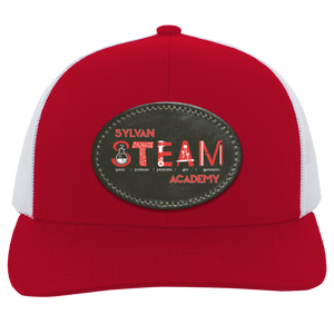 Sylvan STEAM Academy Spirit Wear 2024/25 On-Demand-104C Trucker Snap Back - Patch Oval Red Logo