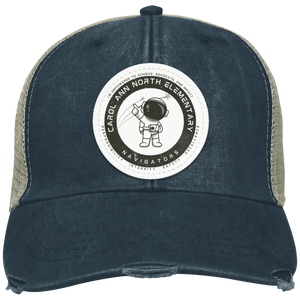 North Elementary 2024 On-Demand Store-OL102 Distressed Ollie Cap - Circle Patch Circle Logo