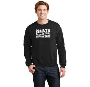 North Elementary 2024 On-Demand Store-Adult Unisex Crewneck Sweatshirt Typographic Logo