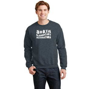 North Elementary 2024 On-Demand Store-Adult Unisex Crewneck Sweatshirt Typographic Logo