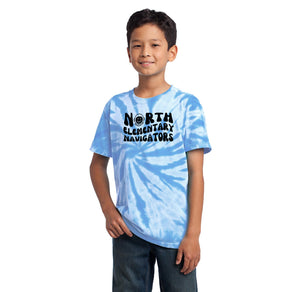North Elementary 2024 On-Demand Store-Youth Unisex Tie-Dye Shirt Typographic Logo