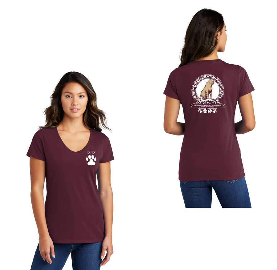 Palmdale Learning Plaza Spirit Wear 2024 On-Demand-Womens Fan Favorite V-Neck Tee PLP Paw