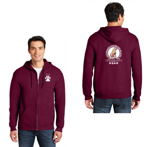 Palmdale Learning Plaza Spirit Wear 2024 On-Demand-Adult Unisex Full-Zip Hooded Sweatshirt PLP Paw