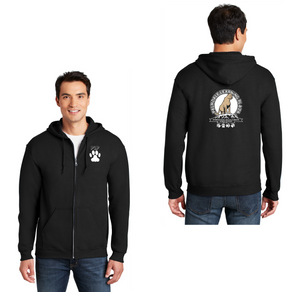 Palmdale Learning Plaza Spirit Wear 2024 On-Demand-Adult Unisex Full-Zip Hooded Sweatshirt PLP Paw