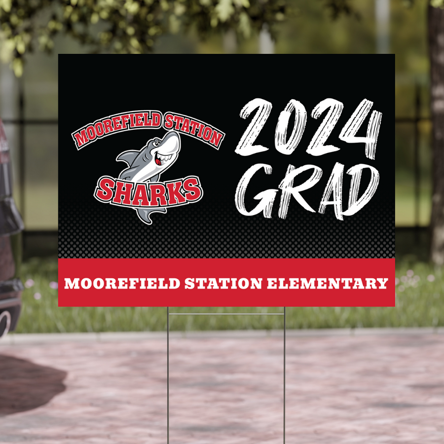 Moorefield Station 5th Grade Graduation Signs 2024 On-Demand-Yard Sign w/ Stake