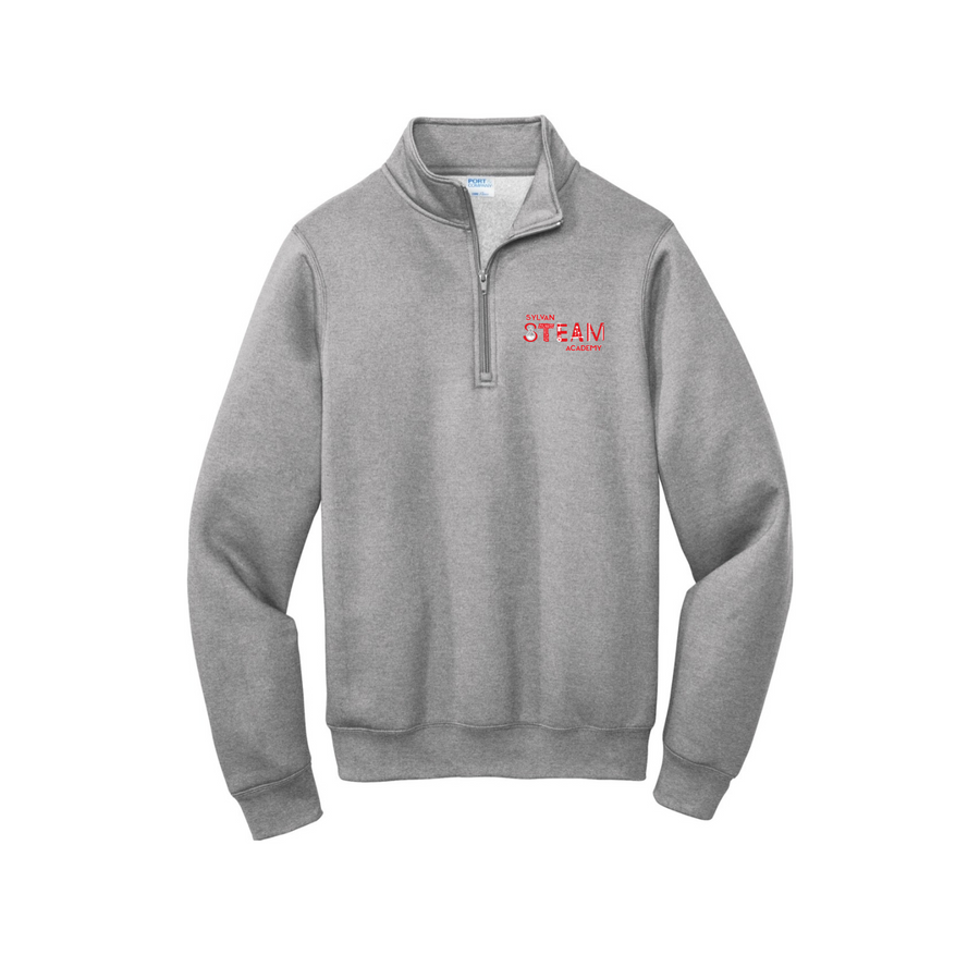 Sylvan STEAM Academy Spirit Wear 2024/25 On-Demand-Adult Unisex 1/4-Zip Pullover Sweatshirt On-Demand Red Logo