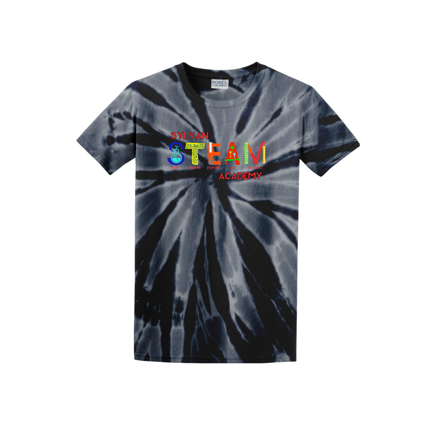 Sylvan STEAM Academy Spirit Wear 2024/25 On-Demand-Adult Unisex Tie-Dye Shirt On-Demand Colorful Logo