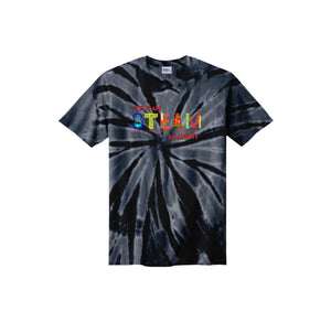 Sylvan STEAM Academy Spirit Wear 2024/25 On-Demand-Youth Unisex Tie-Dye Shirt On-Demand Colorful Logo