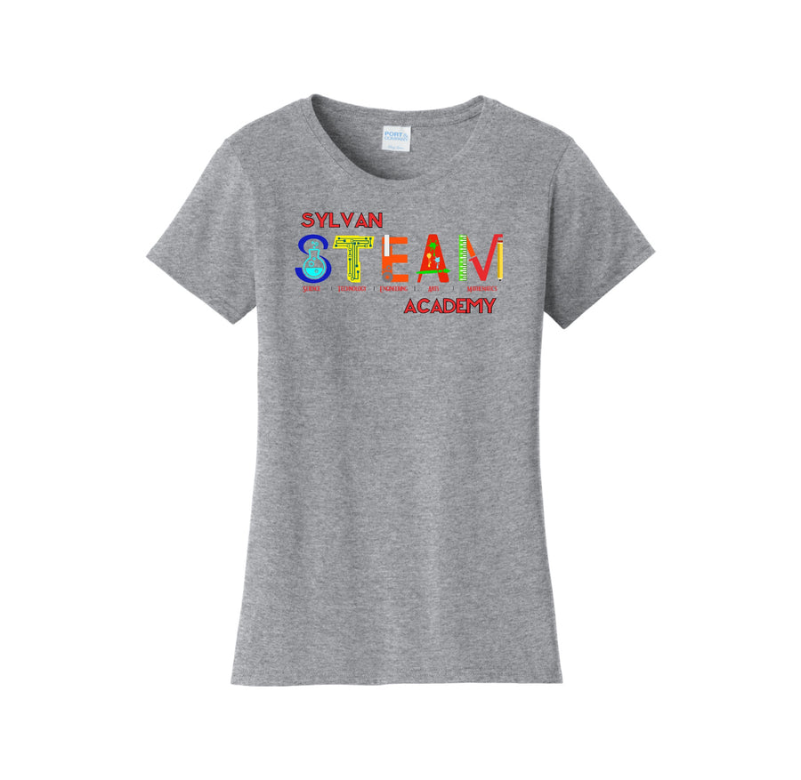 Sylvan STEAM Academy Spirit Wear 2024/25 On-Demand-Womens Fan Favorite Tee On-Demand Colorful Logo