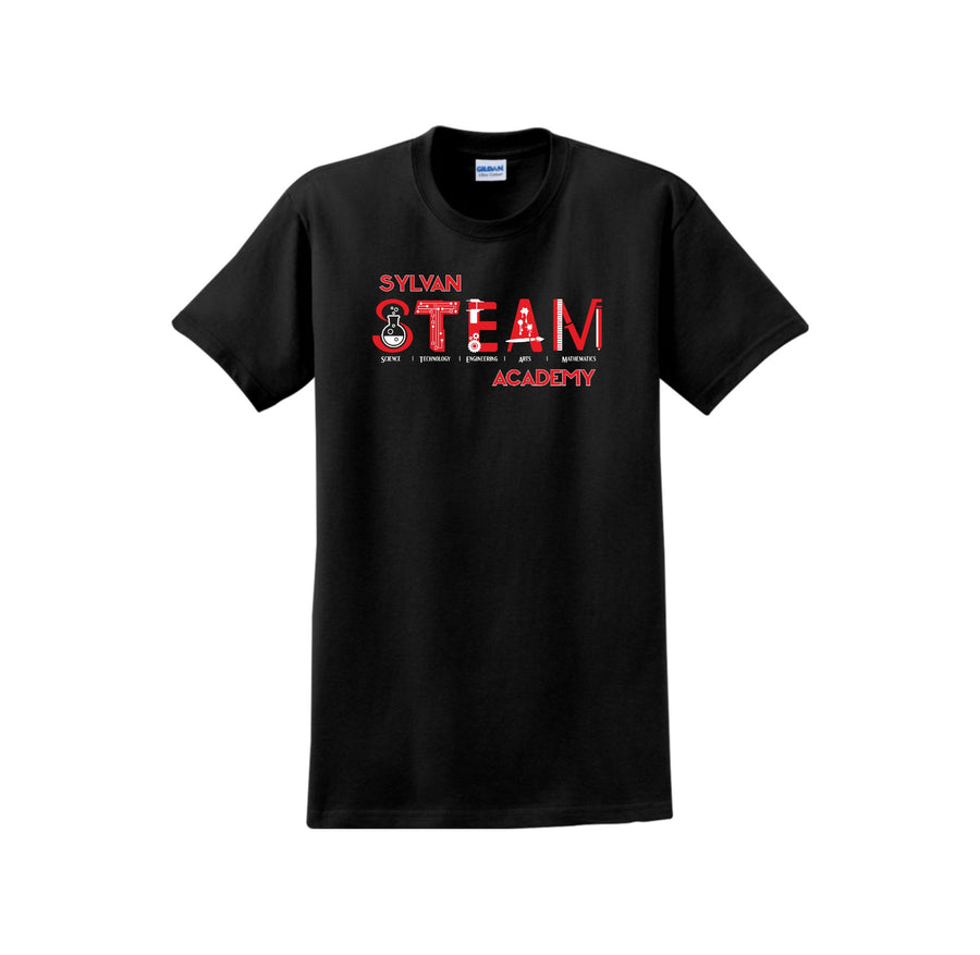 Sylvan STEAM Academy Spirit Wear 2024/25 On-Demand-Adult Unisex T-Shirt On-Demand Red Logo