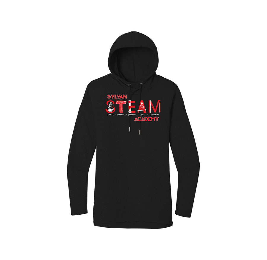 Sylvan STEAM Academy Spirit Wear 2024/25 On-Demand-Womens Premium Featherweight French Terry Hoodie On-Demand Red Logo