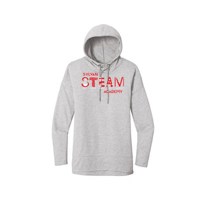 Sylvan STEAM Academy Spirit Wear 2024/25 On-Demand-Womens Premium Featherweight French Terry Hoodie On-Demand Red Logo