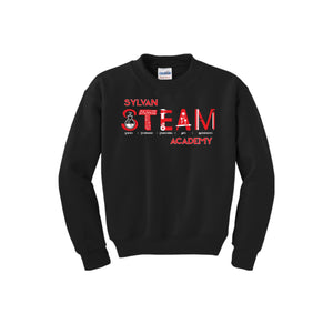 Sylvan STEAM Academy Spirit Wear 2024/25 On-Demand-Youth Unisex Crewneck Sweatshirt On-Demand Red Logo