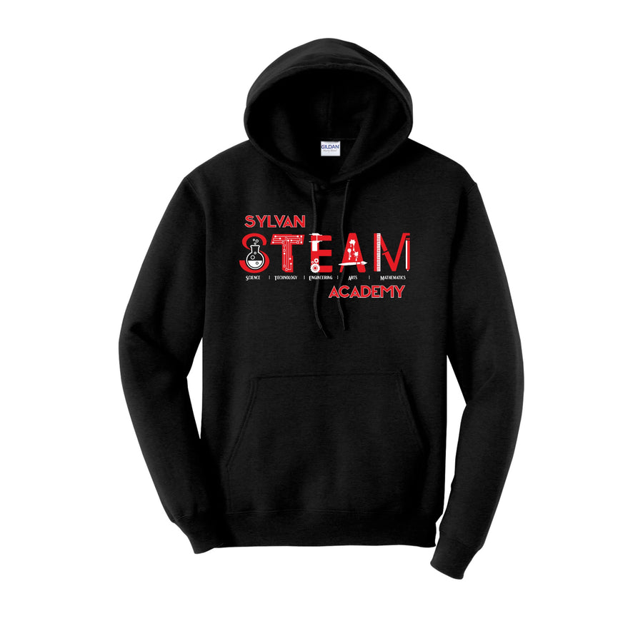 Sylvan STEAM Academy Spirit Wear 2024/25 On-Demand-Adult Unisex Hoodie On-Demand Red Logo