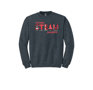 Sylvan STEAM Academy Spirit Wear 2024/25 On-Demand-Adult Unisex Crewneck Sweatshirt On-Demand Red Logo