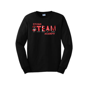 Sylvan STEAM Academy Spirit Wear 2024/25 On-Demand-Adult Unisex Long Sleeve Tee On-Demand Red Logo