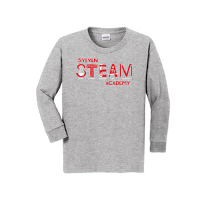 Sylvan STEAM Academy Spirit Wear 2024/25 On-Demand-Youth Unisex Long Sleeve Tee On-Demand Red Logo