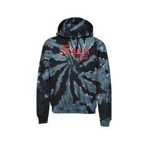 Sylvan STEAM Academy Spirit Wear 2024/25 On-Demand-Adult Unisex Tie-Dye Hoodie On-Demand Red Logo