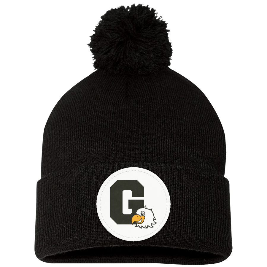 Greenbrook-SP15 Pom Pom Knit Cap - Circle Patch G Logo