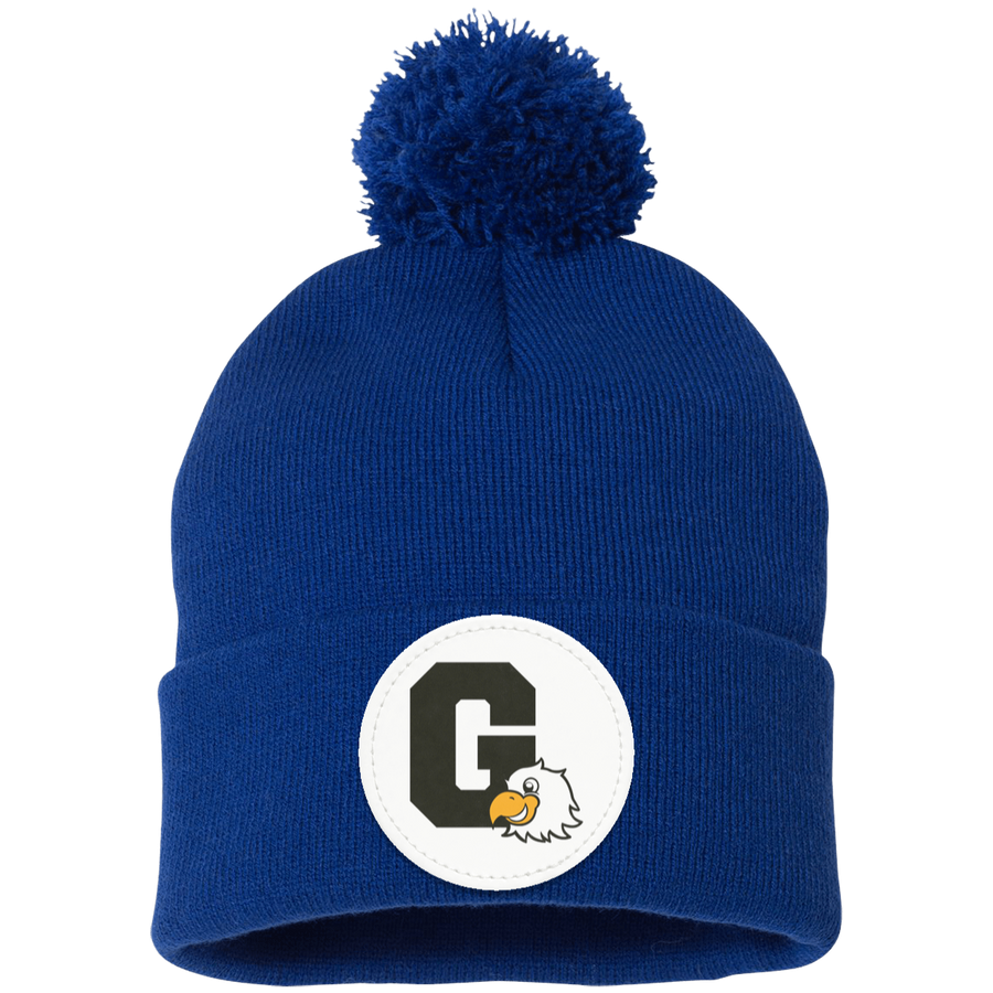 Greenbrook-SP15 Pom Pom Knit Cap - Circle Patch G Logo