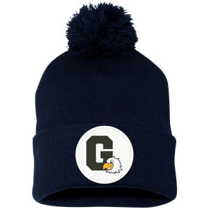 Greenbrook-SP15 Pom Pom Knit Cap - Circle Patch G Logo