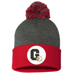 Greenbrook-SP15 Pom Pom Knit Cap - Circle Patch G Logo