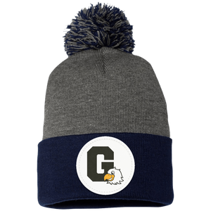 Greenbrook-SP15 Pom Pom Knit Cap - Circle Patch G Logo