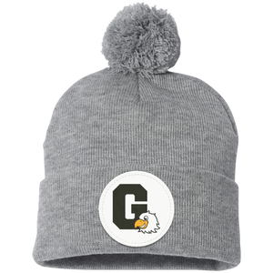 Greenbrook-SP15 Pom Pom Knit Cap - Circle Patch G Logo