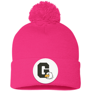 Greenbrook-SP15 Pom Pom Knit Cap - Circle Patch G Logo