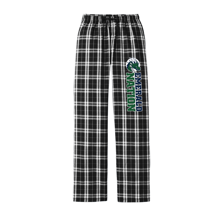 Emerald High School Spirit Wear 2024/25 On-Demand-District Womens Flannel Plaid Pant EMERALD NATION 2