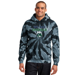 Emerald High School Spirit Wear 2024/25 On-Demand-Adult Unisex Tie-Dye Pullover Hooded Sweatshirt WE ARE EMERALD