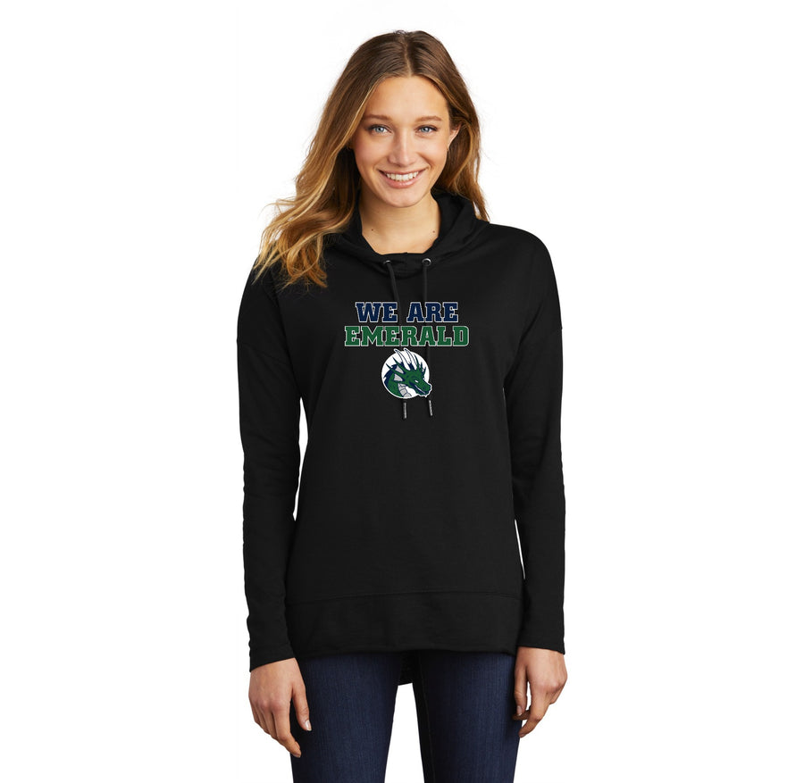 Emerald High School Spirit Wear 2024/25 On-Demand-Womens Premium Featherweight French Terry Hoodie WE ARE EMERALD