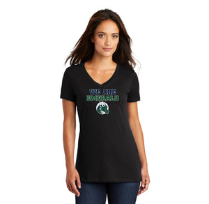 Emerald High School Spirit Wear 2024/25 On-Demand-Womens Premium District V-Neck WE ARE EMERALD