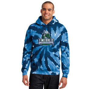 Emerald High School Spirit Wear 2024/25 On-Demand-Adult Unisex Tie-Dye Pullover Hooded Sweatshirt AEROUANTS