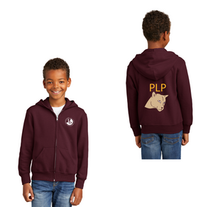 Palmdale Learning Plaza Spirit Wear 2024 On-Demand-Youth Unisex Full-Zip Hooded Sweatshirt Round ib